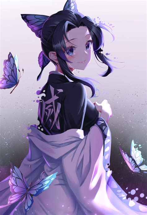 Download Shinobu Kocho Aesthetic Anime Girl Iphone Wallpaper