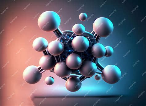 Premium AI Image | 3d molecules structure