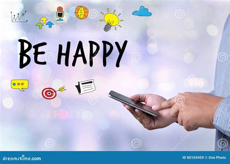 Be Happy Joyful Free Happy Enjoyment Playful Freedom Happiness L Stock ...
