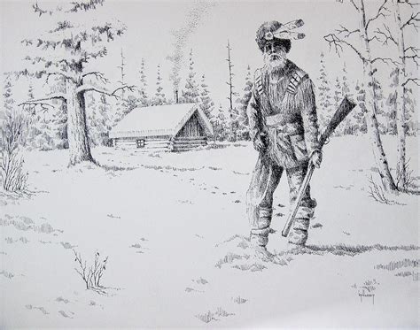 Mountain Man Drawing at PaintingValley.com | Explore collection of ...