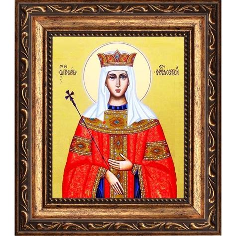 Купить икону Елена Сербская королева преподобная. Икона на холсте.