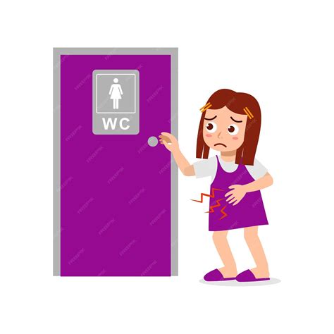 Premium Vector | Little Kid using toilet pooping