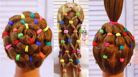 Топ 5 Простые и Легкие Прически на Резинках. Top 5 Hairstyles Tutorial ...