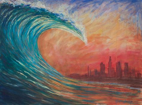 Tsunami Painting at PaintingValley.com | Explore collection of Tsunami ...