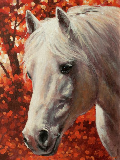 Horse portrait W729 Painting by John Silver | Pixels