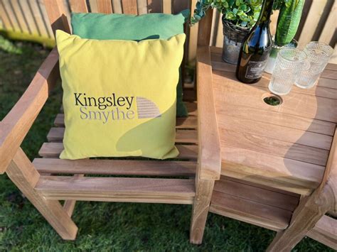 Kingsley 2 Seater Teak Companion Set FREE Parasol | Kingsley Smythe