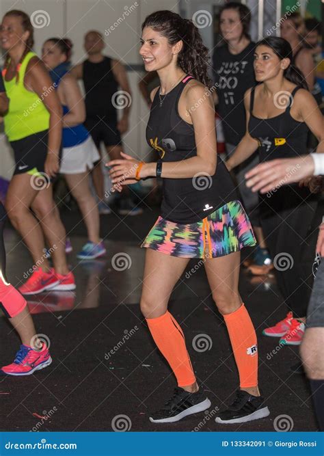 Latin Dances Fitness Workout Class: Women Having Fun with Music