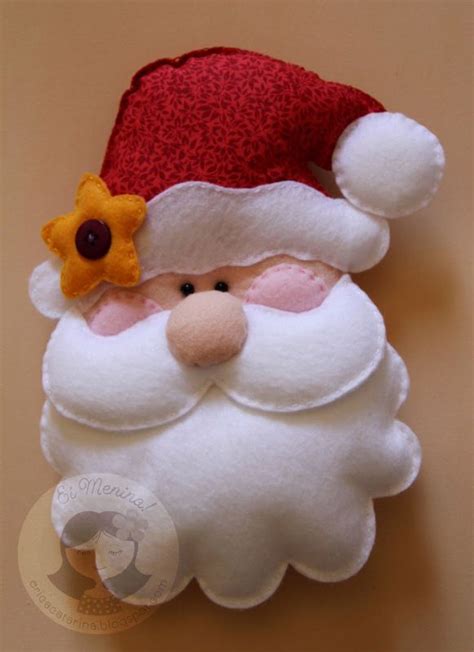 Новогодние фигурки из фетра | Santa claus de fieltro, Moldes de santa ...