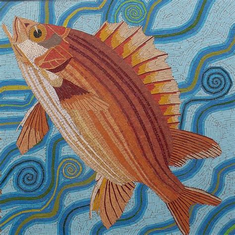 fish mosaic kamni mozaika ryba