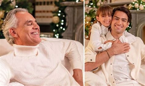 Andrea Bocelli and kids Virginia and Matteo debut sweet festive music ...