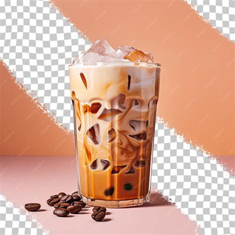 Premium PSD | Zoomed in iced java transparent background