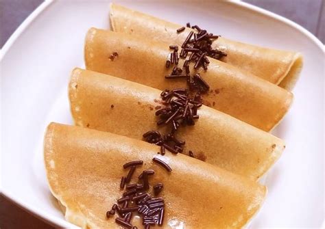 resep pancake lipat isi coklat oleh linda purnamasari cookpad