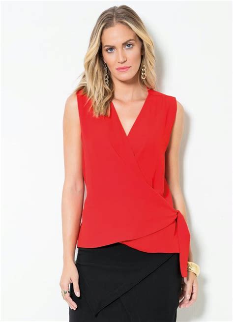 Blusa Transpassada Decote V