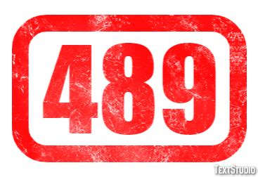 489 Text Effect and Logo Design Number
