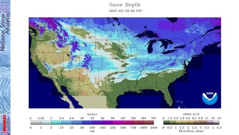 A snow-cover map from NOAA's National Operational Hydrologic Remote ...