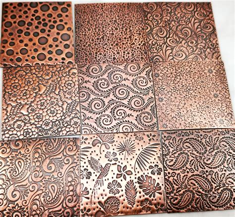 Patterned Copper Sheet for Jewelry Making – 2" X 2" - Etsy