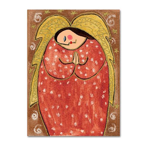 Trademark Fine Art 'Big Diva Angel Praying' Canvas Art by Wyanne
