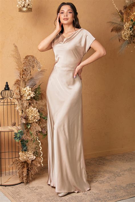 Top 30 Champagne Bridesmaid Dresses for 2024 | DP