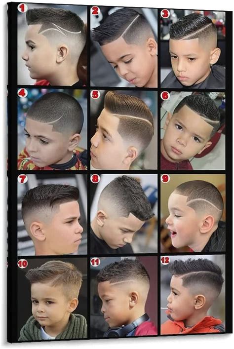 Barber Shop Poster Kids Hair Style Posters Barbershop Haircut Poster ...