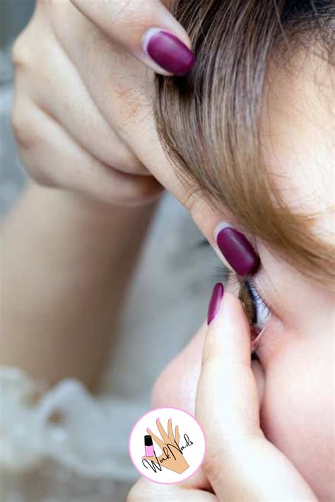 how to take out contact lens with long nails