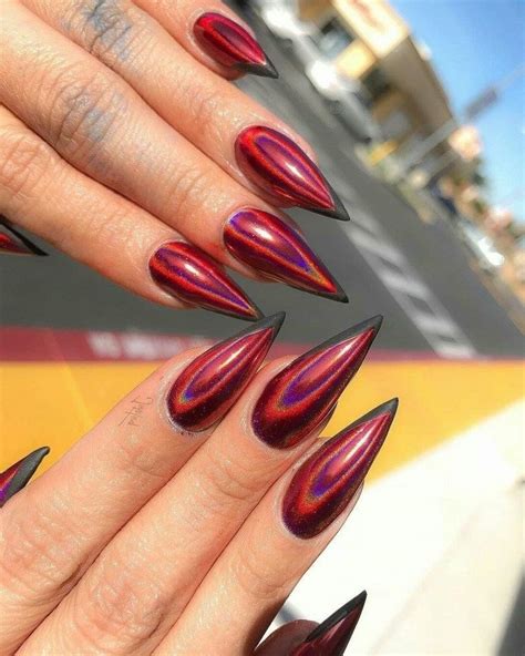 Красный Острый Маникюр 2020 — Richnail.ru