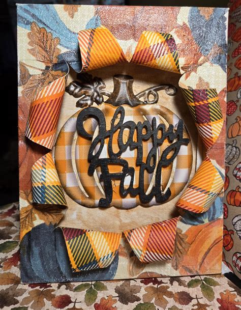 Happy Fall Pumpkin Busted Canvas - Etsy