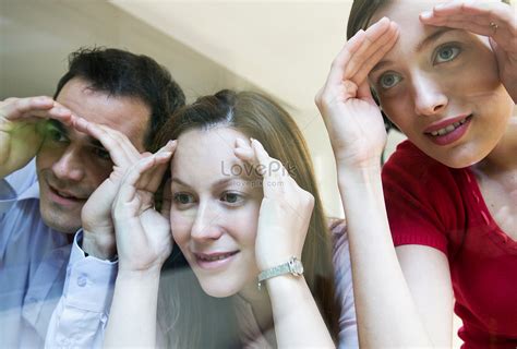 colleagues   glass image  picture