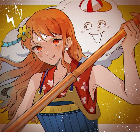 nami and zeus (one piece) drawn by ao_sn_op | Danbooru