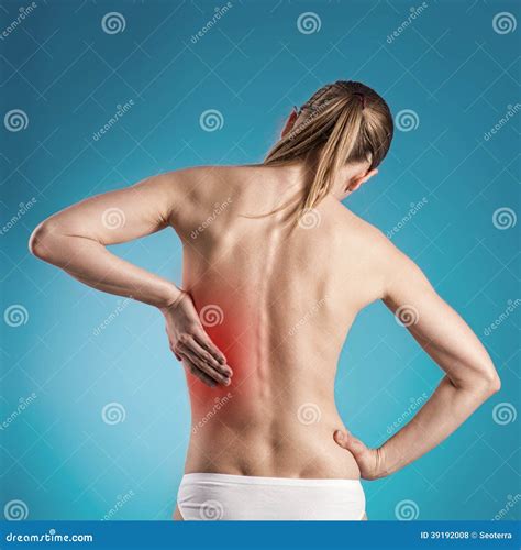 Kidneys Pain, Urolithiasis Disease. Male Body With Inflamed Loin