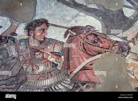 Mosaic of Alexander at Issus Stock Photo - Alamy