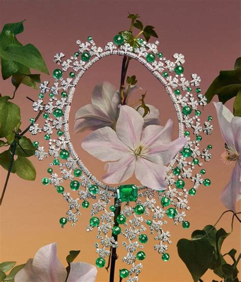 Pin on Pink green in 2024 | Jewelry product shots, Bulgari, Floral