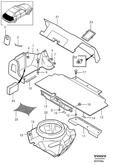 1999 Volvo S70 Plug. ABS. Boot Trim. Interior Trim Luggage Compartment. Trunk Trim - 1353527 ...