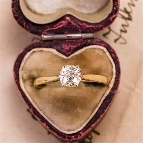 Victorian .50ct Cushion Cut Diamond Solitaire Ring – Butter Lane Antiques