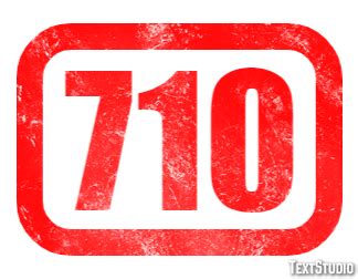 710 Text Effect and Logo Design Number