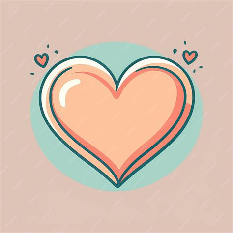 Foto De Coração De Desenho - Desenho de ilustração de coração bonito Ícone de dia dos namorados ...