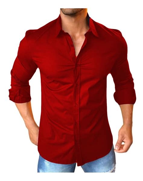 Camisas Manga Longa Mercado Livre - Camisa Social Masculina Manga Longa Slim Fit Sem Bolso | Mercado Livre