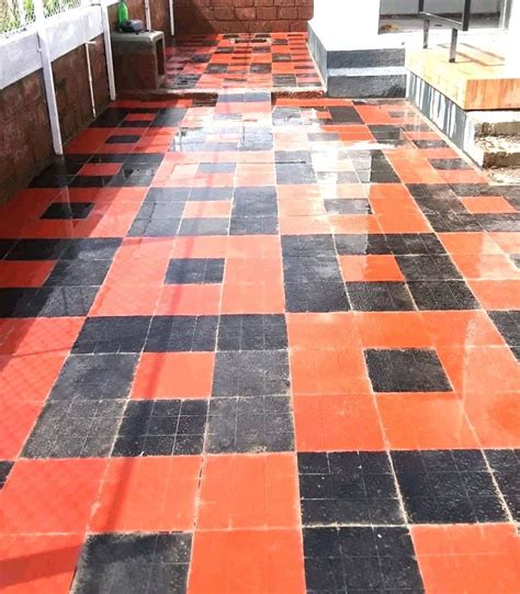 Grey,Orange Rectangular Ceramic Floor Tiles, Usage Area: Outdoor at Rs ...