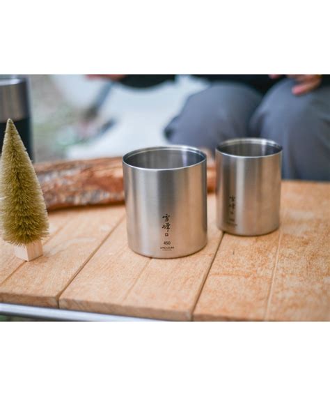 スノーピーク(snow peak) 食器 マグカップ 真空雪峰スタッキングマグ 300 450 マット セット SET-123 | スポーツ用 ...