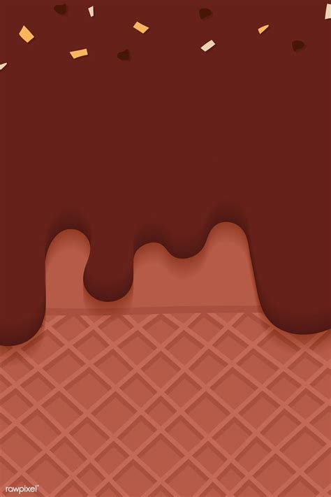 Waffles with creamy chocolate ice cream vector | premium image by ...