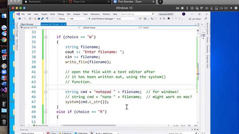 CIT1173 Lecture J. - fstream file io (ifstream and ofstream) - YouTube
