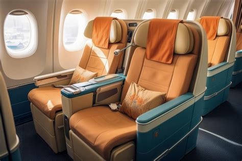 premium ai image business class cabin interior