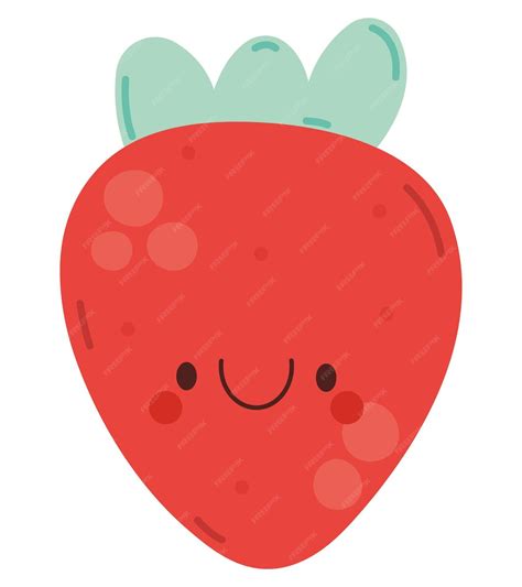 Desenho De Morango Kawaii - Desenho de morango kawaii | Vetor Grátis