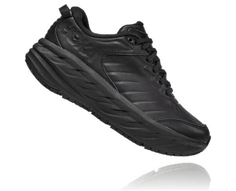 Hoka Mens Bondi Slip Resistant Leather Walking Shoe ***WIDE WIDTH ...