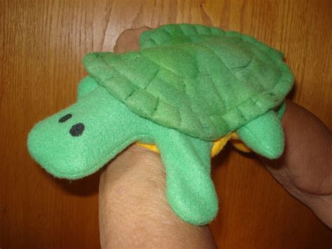 turtle hand puppet green reptile nature storytelling autism etsy