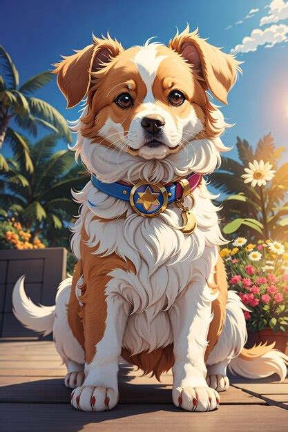 Premium AI Image | Book cover illustration of a cute dog puppy with ...
