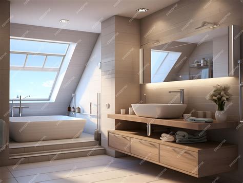 Premium Photo | Modern bathroom interior design in a luxury house