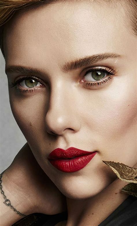 1280x2120 Close up, red lips, Scarlett Johansson wallpaper | Scarlett