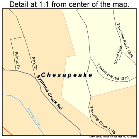 Chesapeake Ohio Street Map 3913904