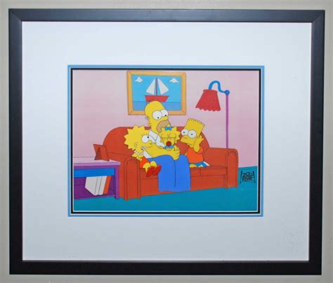 Original Simpsons Production Cel from the Simpsons featuring Homer