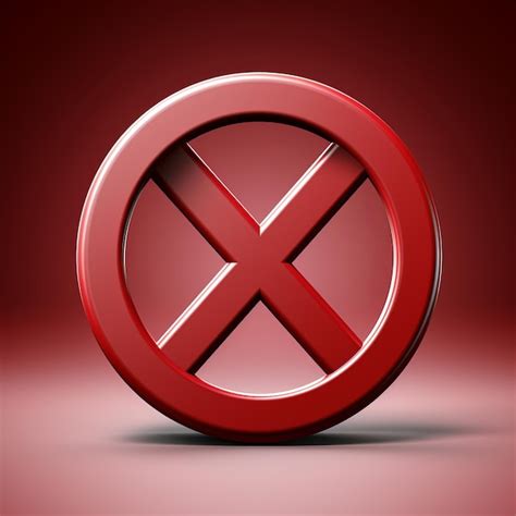 premium ai image  red  sign   red background